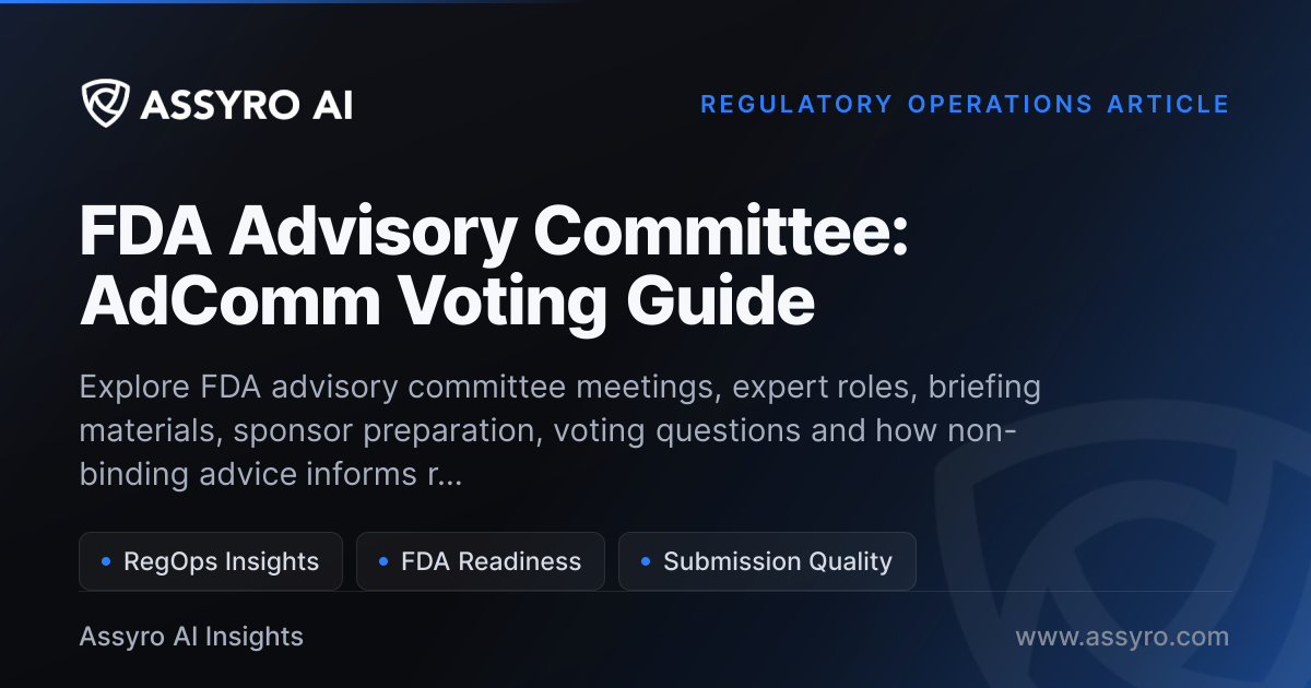 FDA Advisory Committee: AdComm Voting Guide | Assyro AI