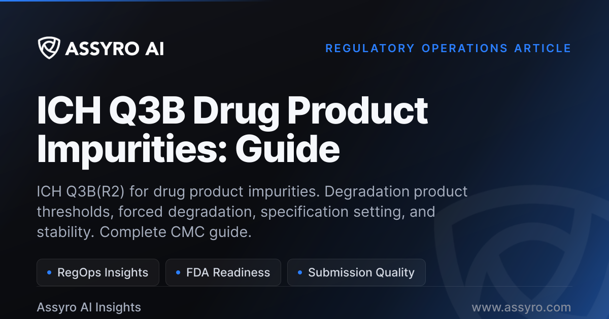 ICH Q3B Drug Product Impurities: Guide | Assyro AI