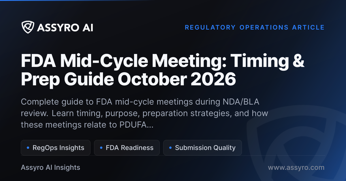FDA Mid-Cycle Meeting: Timing & Prep Guide May 2026 | Assyro AI