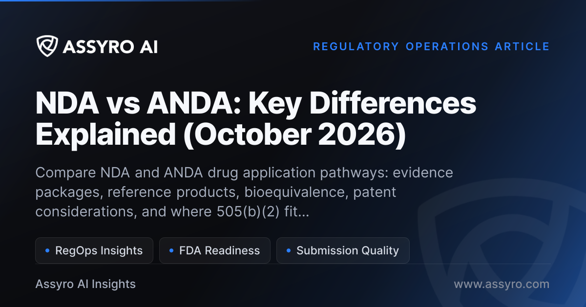 NDA vs ANDA: Key Differences Explained (May 2026) | Assyro AI