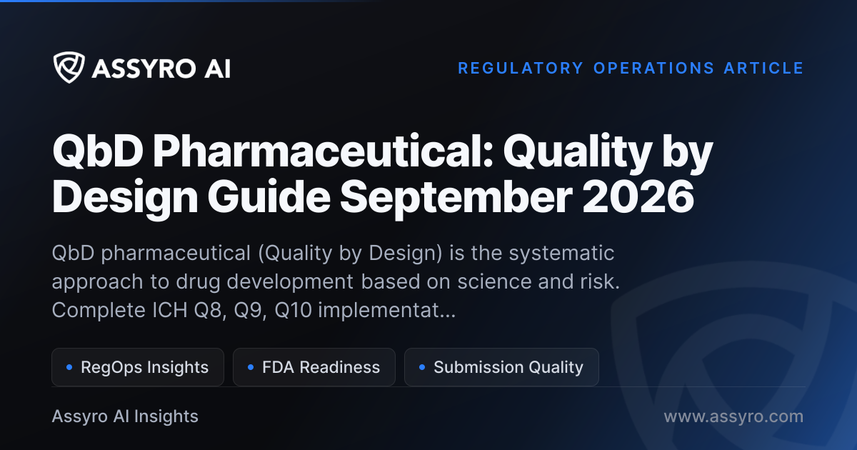 QbD Pharmaceutical: Quality by Design Guide May 2026 | Assyro AI