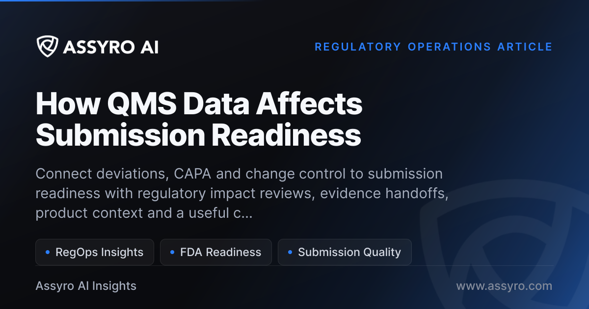 How QMS Data Affects Submission Readiness | Assyro AI