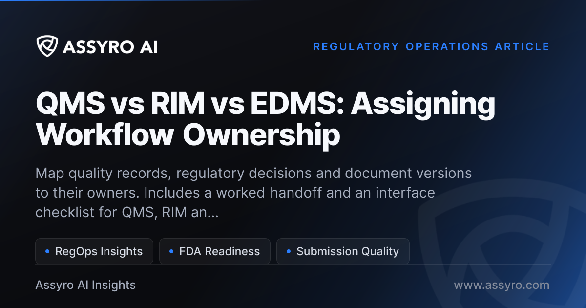 QMS vs RIM: Life Sciences System Comparison | Assyro AI