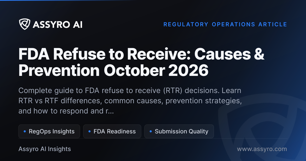 FDA Refuse to Receive: Causes & Prevention May 2026 | Assyro AI